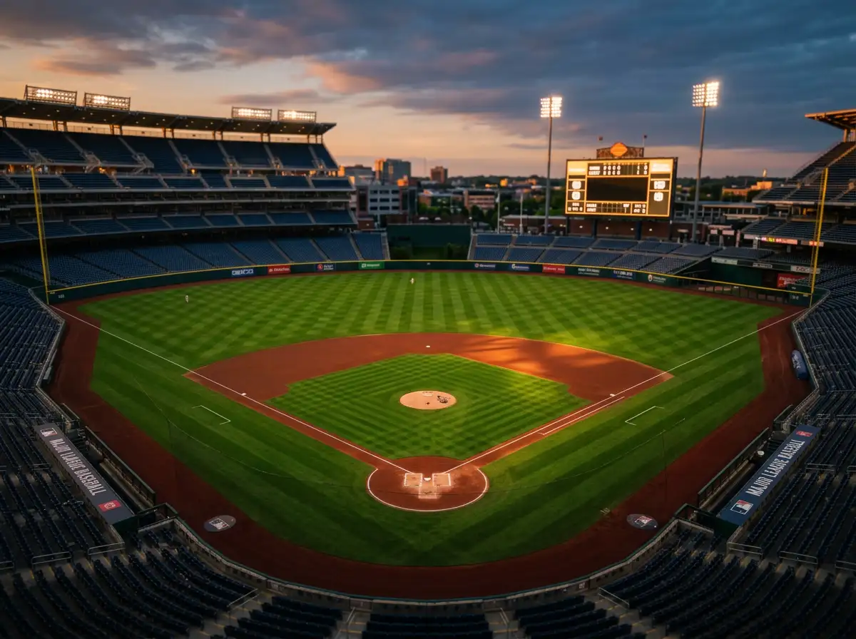 MLB betting rules guide for UK punters - baseball stadium with scoreboard